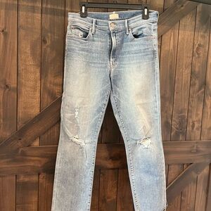 MOTHER Light Blue Straight Leg Jeans